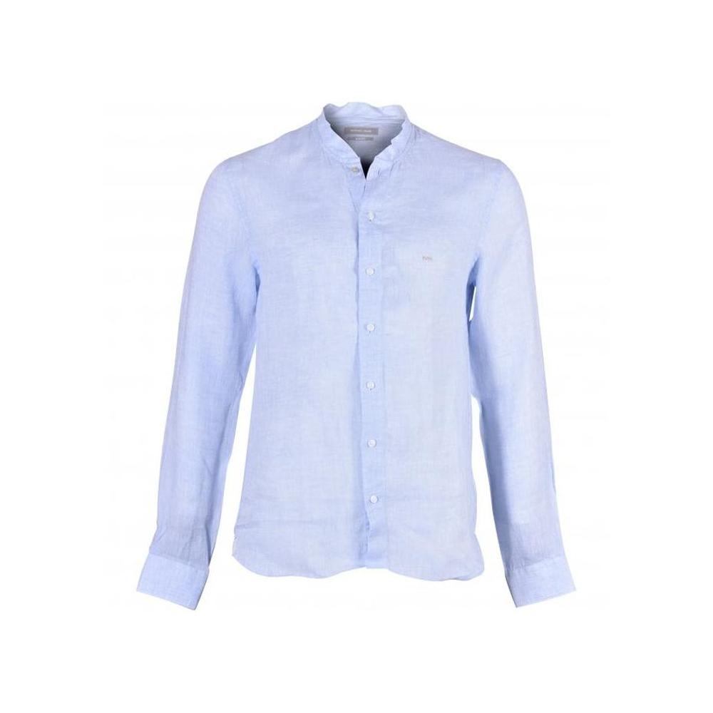 Michael Kors-Linen Shirt, Light Blue-UNDERU