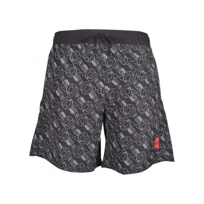 Ikonic 2.0 Print Swim Shorts, Black-Karl Lagerfeld-UNDERU