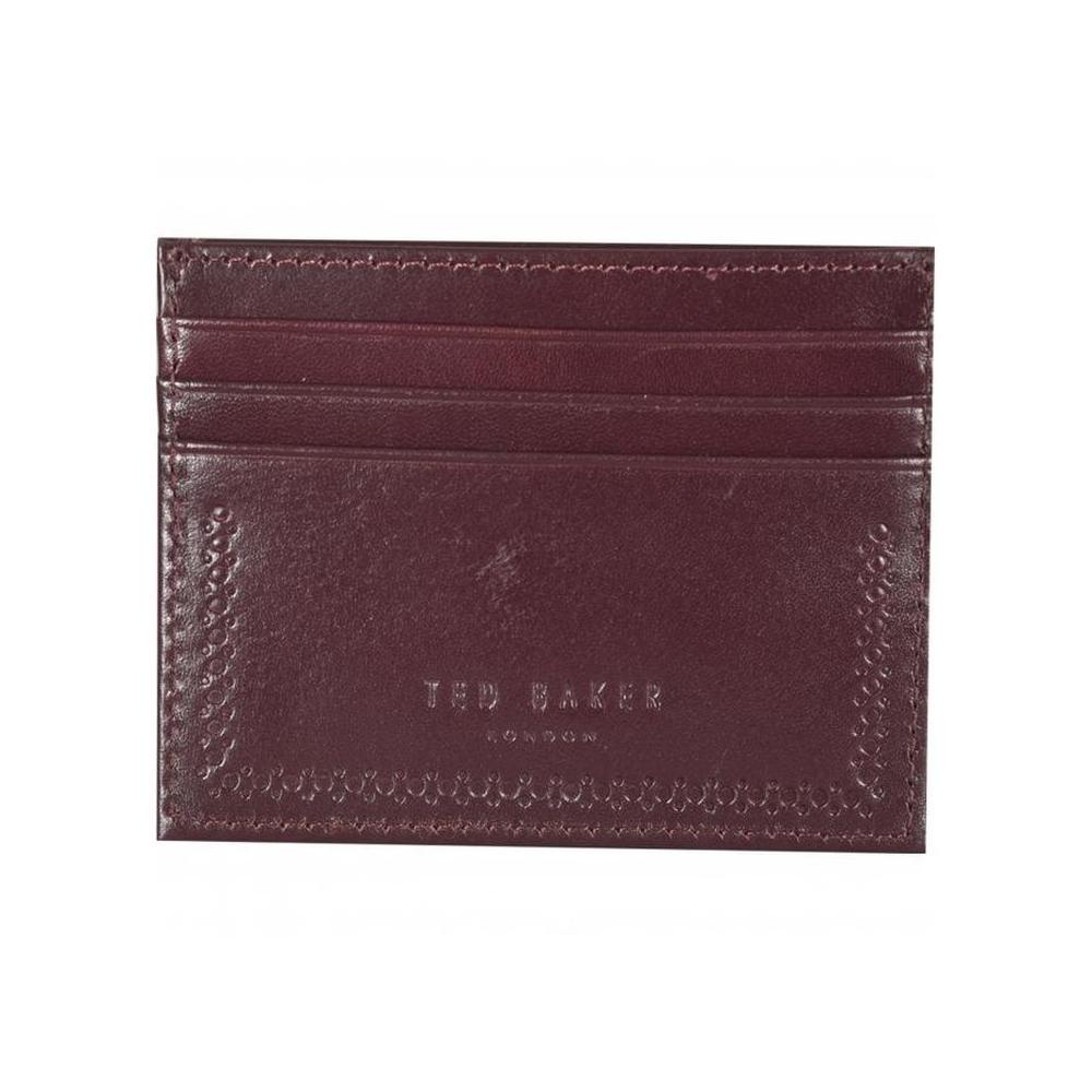 Ted Baker-Brogue Detail Card Holder, Red-UNDERU