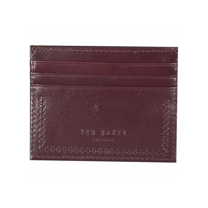 Ted Baker-Brogue Detail Card Holder, Red-UNDERU