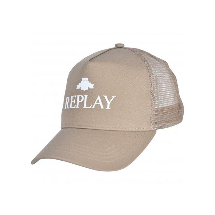 Replay-Archive Logo Twill & Mesh Baseball Cap, Dark Dove Brown-UNDERU