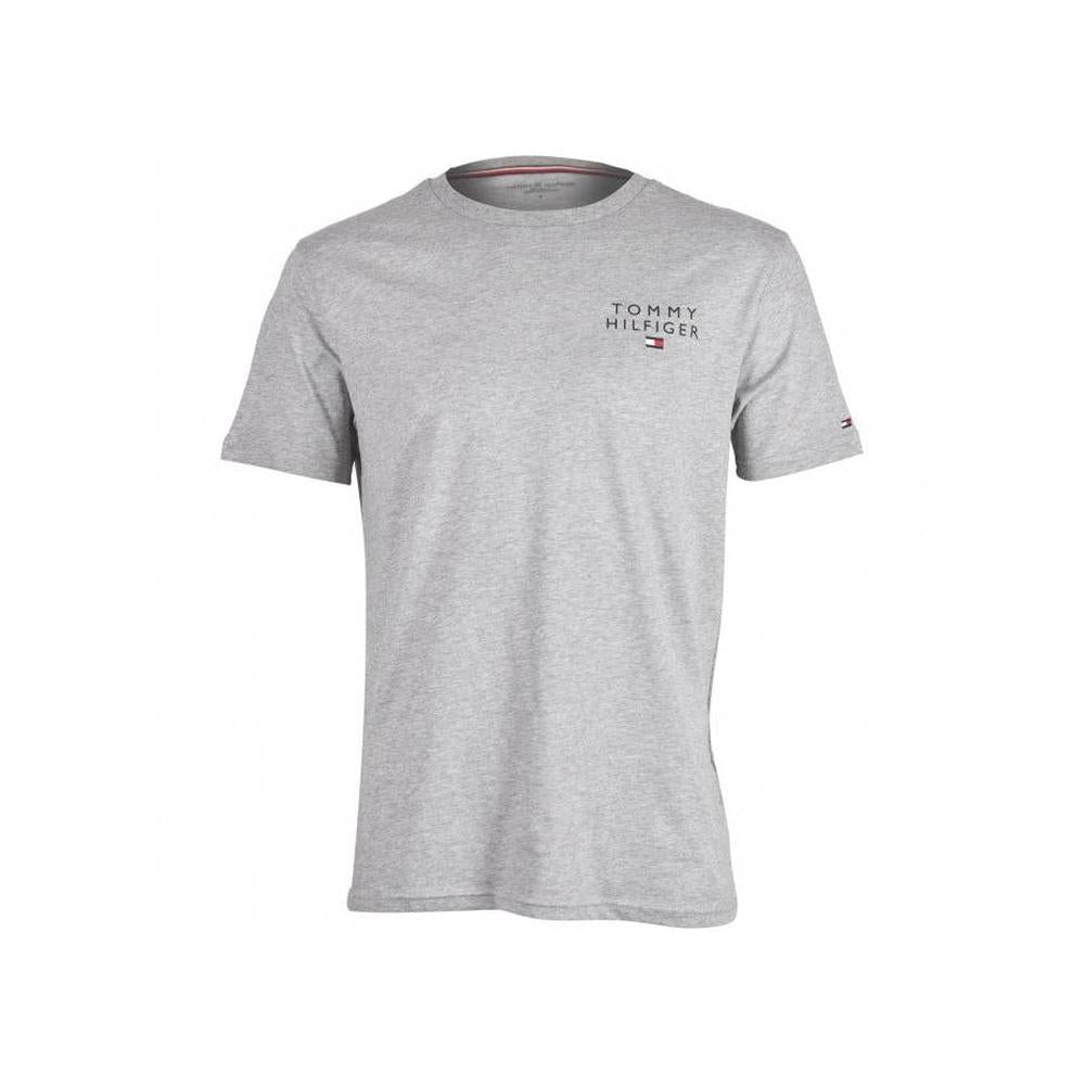 Tommy Hilfiger-Classic Logo T-Shirt, Light Grey Heather-UNDERU