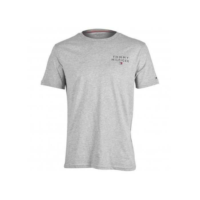 Tommy Hilfiger-Classic Logo T-Shirt, Light Grey Heather-UNDERU