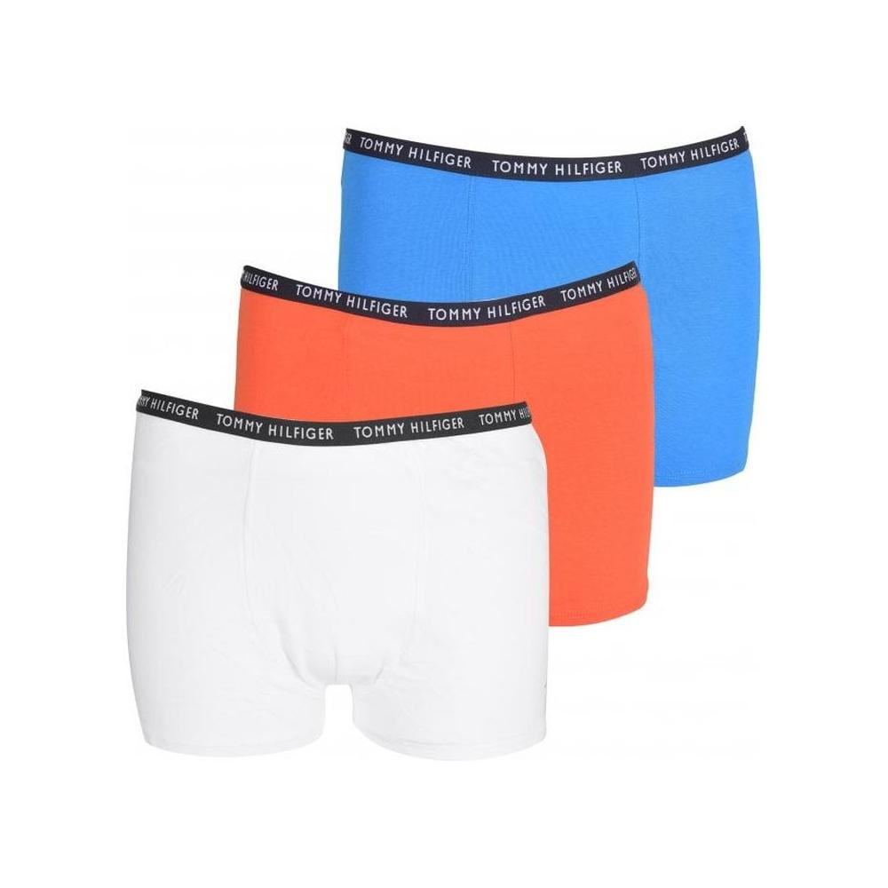 Tommy Hilfiger-3-Pack Essentials Logo Boys Boxer Trunks, Blue/White/Orange-UNDERU