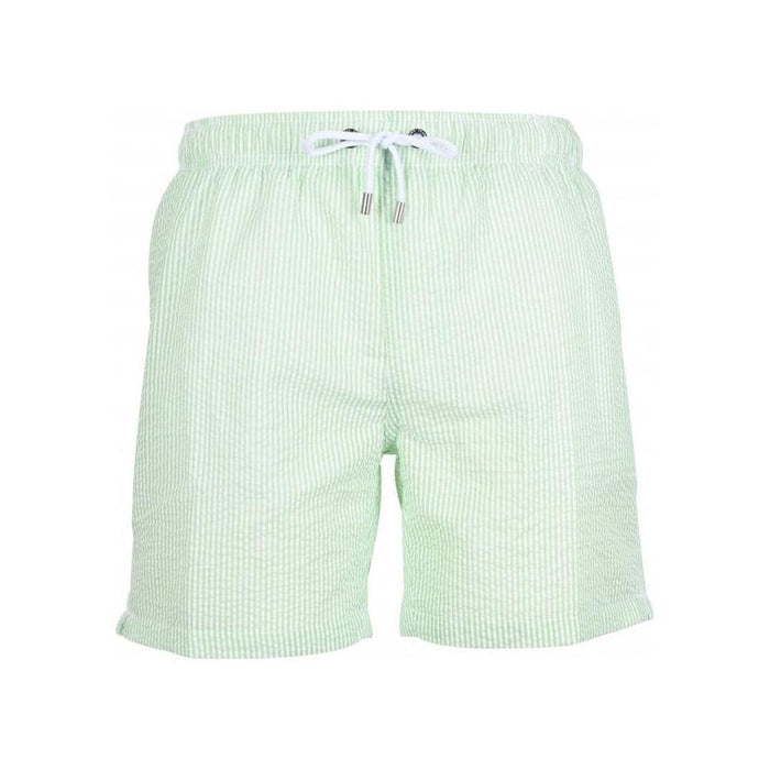 Franks-Seersucker Swim Shorts, Kiwi Green-UNDERU