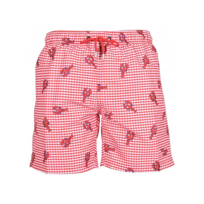 Franks-Lobster Picnic Print Swim Shorts, Red-UNDERU