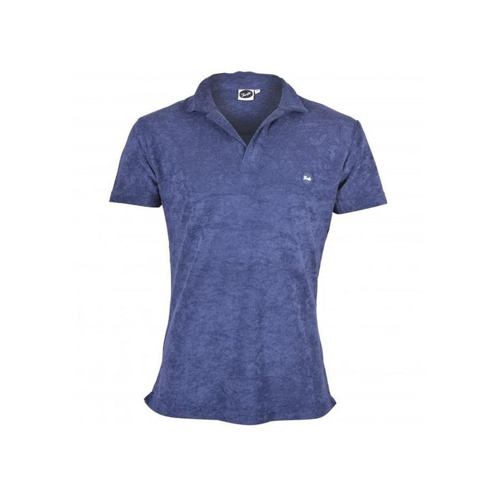 Franks-Terry Polo Shirt, Navy-UNDERU