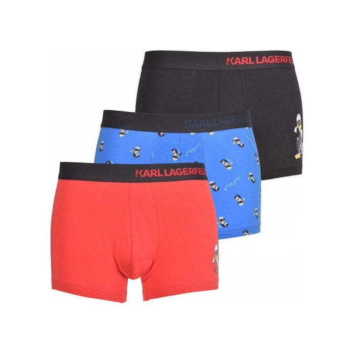 3-Pack KLxDisney Boxer Trunks, Black/Red/Blue-Karl Lagerfeld-UNDERU