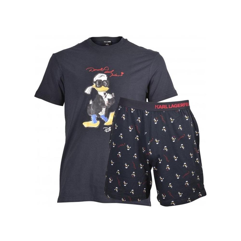 Karl Lagerfeld Men's KLxDisney Short-Sleeve Pyjama Set, Black