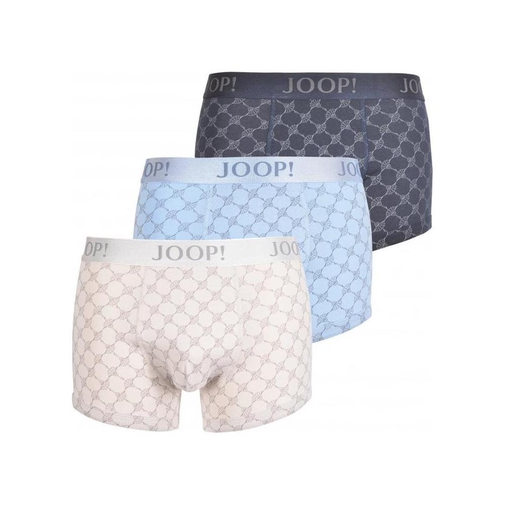 3-Pack Cornflower Print Boxer Trunks Gift Set, Navy/Blue/Beige-Joop!-UNDERU