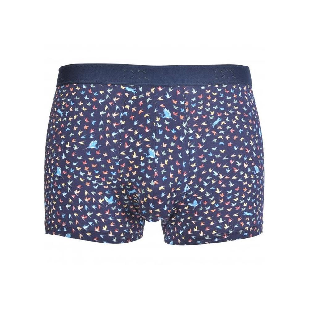 Derek Rose-Jack Pima Cotton Stretch Birds Boxer Trunk, Navy-UNDERU