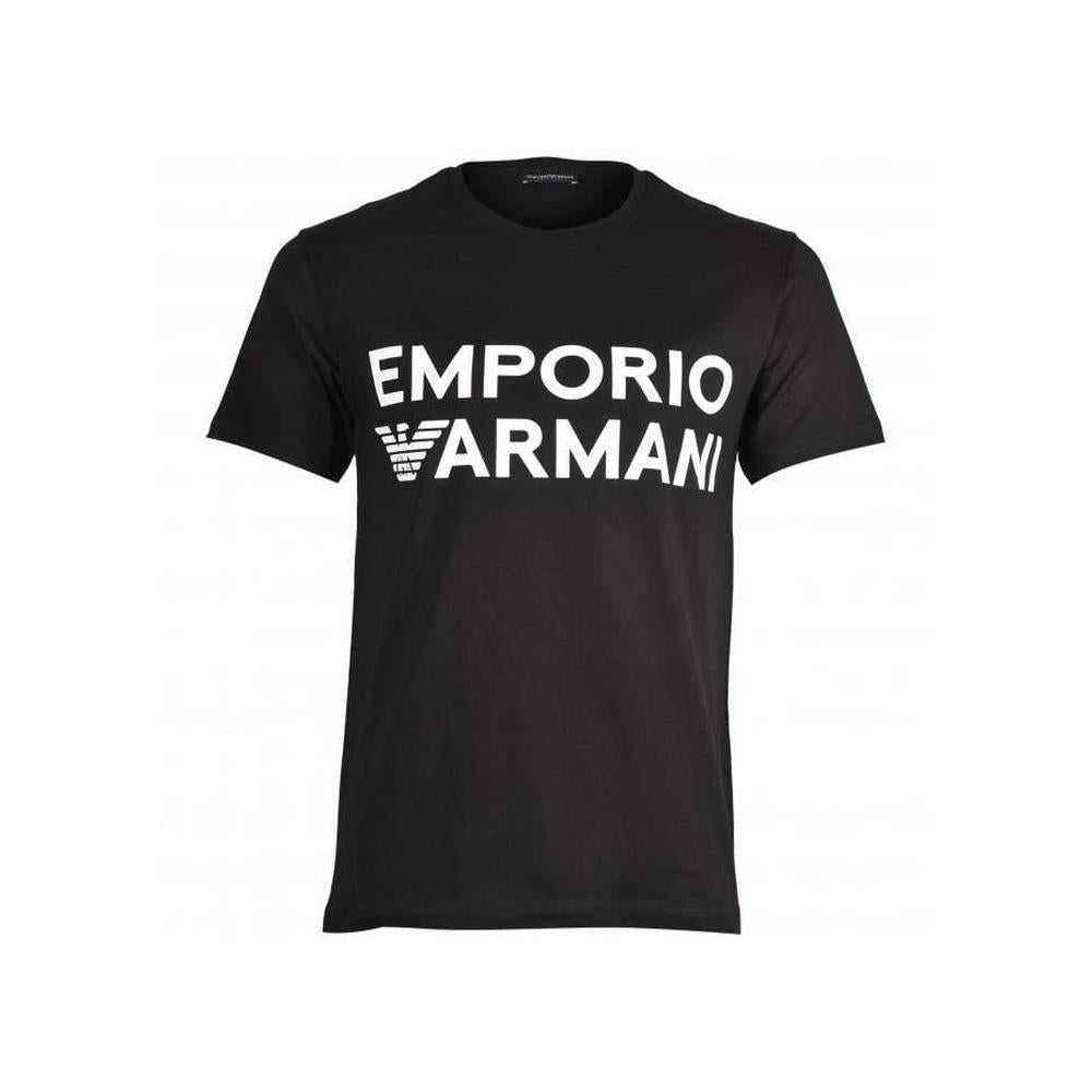 Emporio Armani-Bold Logo Crew Neck T-Shirt, Black-UNDERU
