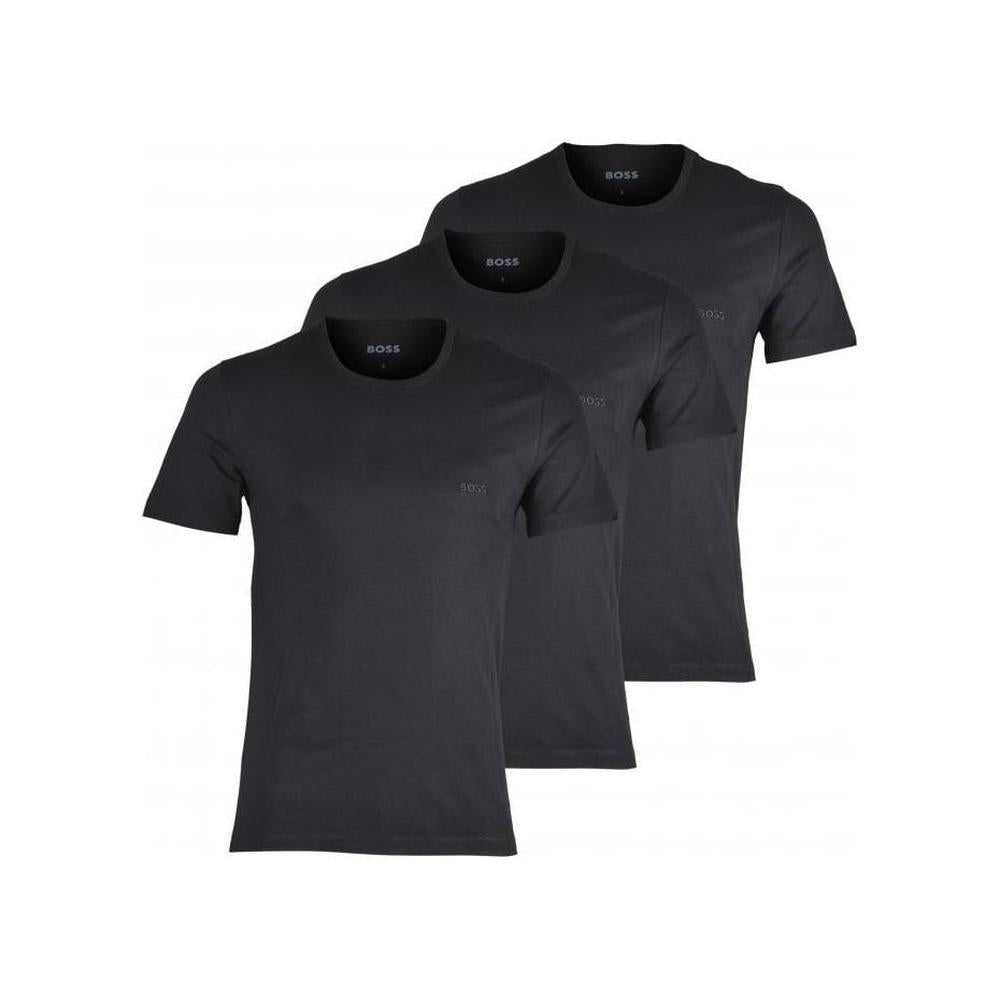 3-Pack Classic-Fit Crew-Neck T-Shirts, Black-BOSS-UNDERU