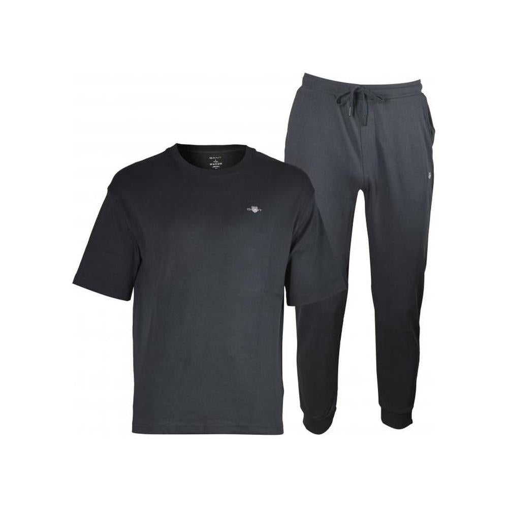 GANT-Premium Cotton Loungewear Set, Black-UNDERU