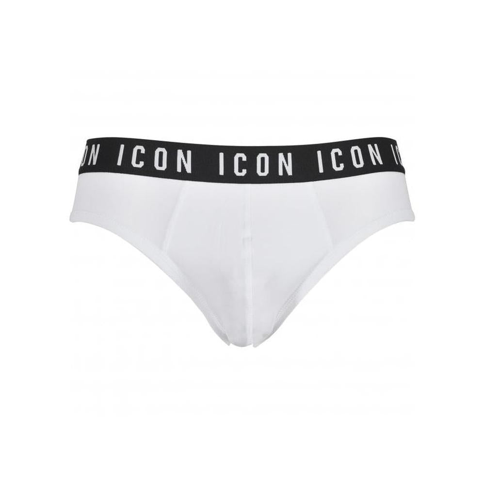 DSquared2-ICON Waistband Brief, White/black-UNDERU