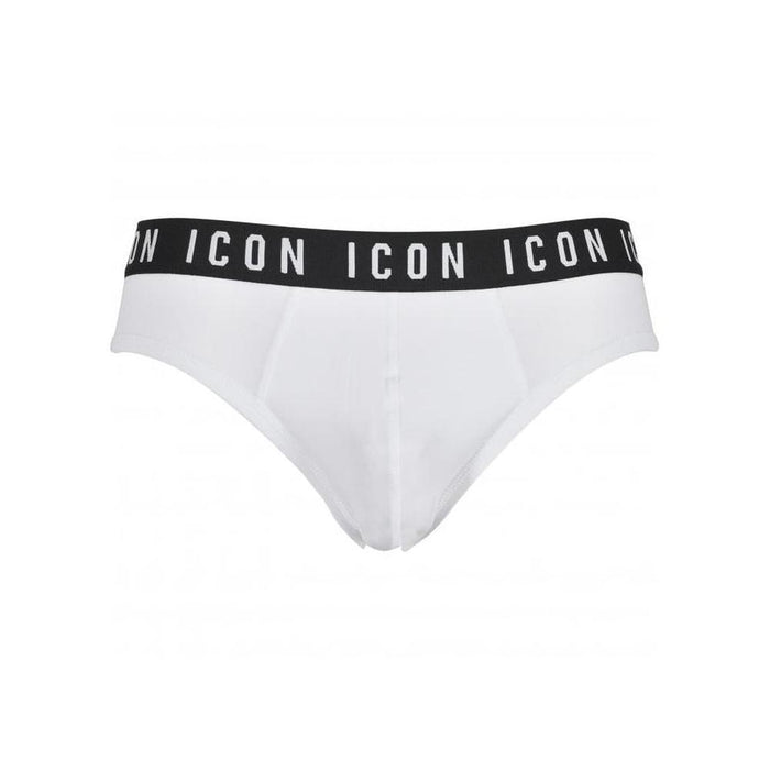 DSquared2-ICON Waistband Brief, White/black-UNDERU