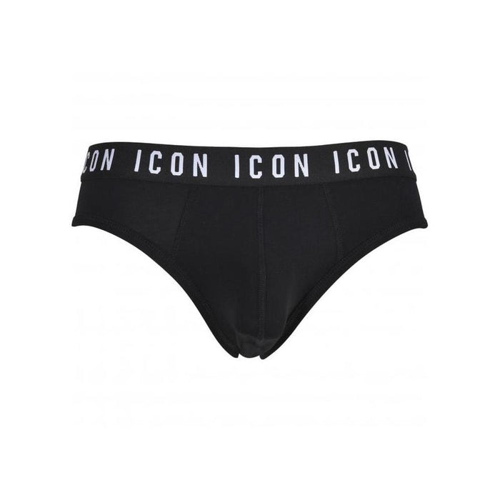 DSquared2-ICON Waistband Brief, Black/white-UNDERU