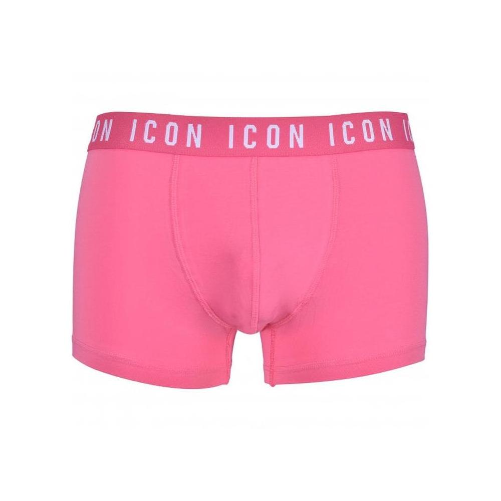 DSquared2-ICON Waistband Boxer Trunk, Fuxia-UNDERU