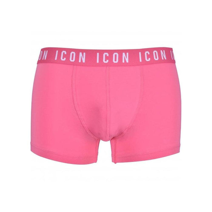 DSquared2-ICON Waistband Boxer Trunk, Fuxia-UNDERU