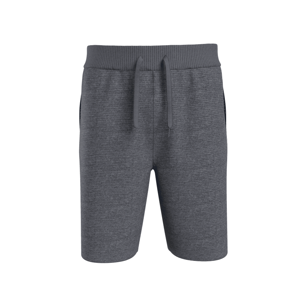 Tommy Hilfiger-Soft Ribbed Tracksuit Shorts, Dark Grey Heather-UNDERU