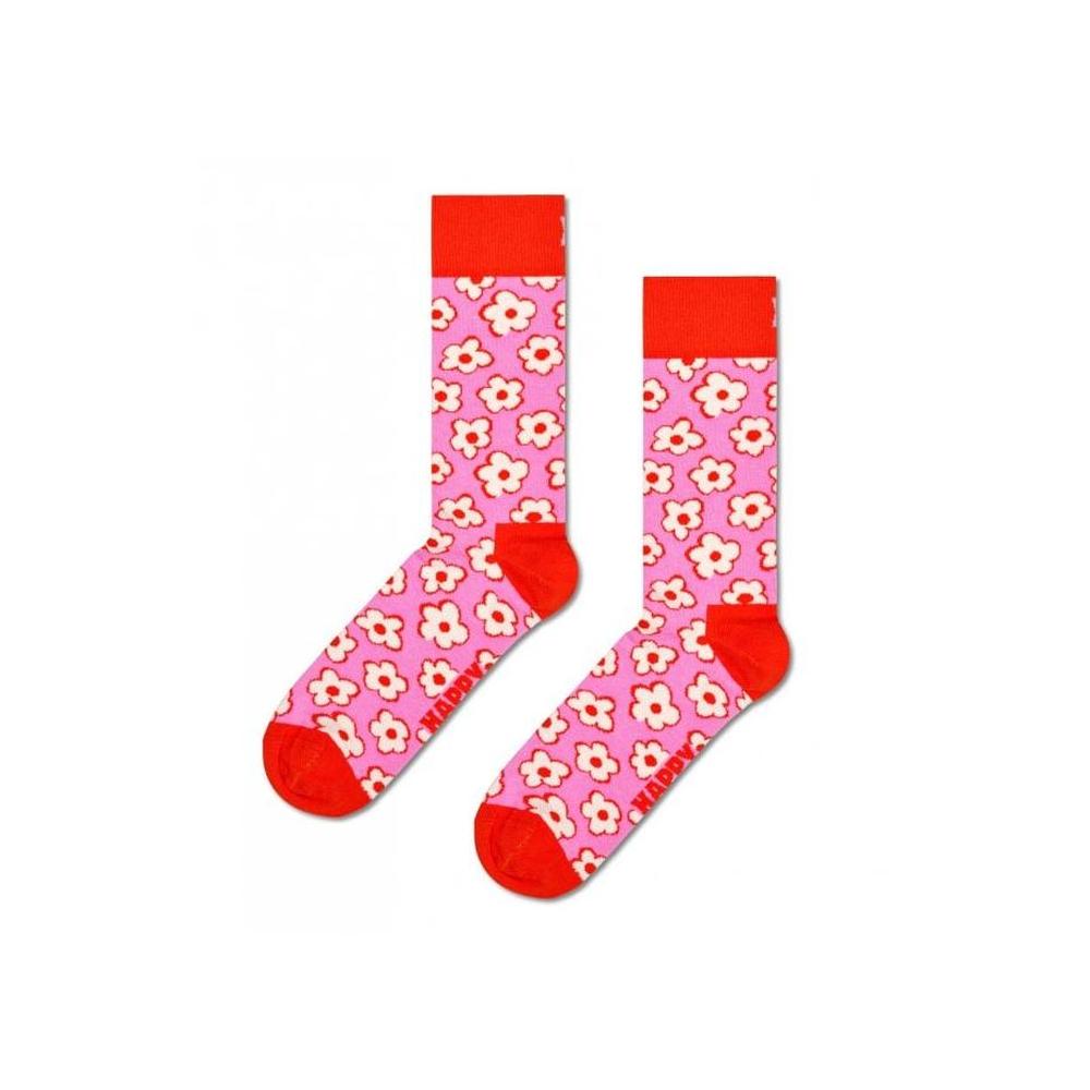 Happy Socks-Flower Socks, Pink-UNDERU