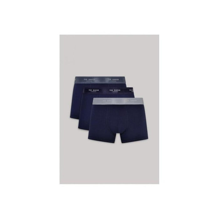 Ted Baker-3-Pack Cotton Stretch Boxer Trunks, Navy-UNDERU