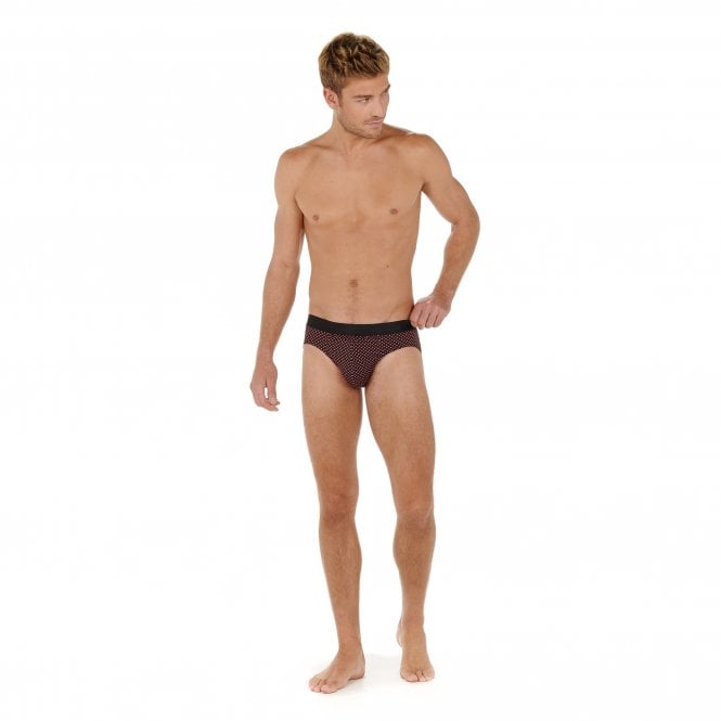 HOM-Murray Geo Diamonds Print Mini Brief, Black-UNDERU