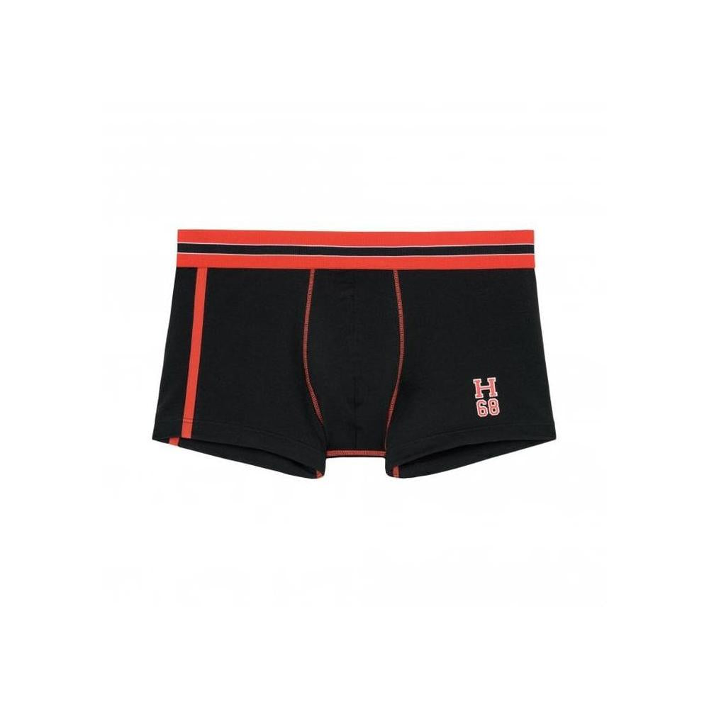 HOM-Run Sports Contrast Boxer Trunk, Black/red-UNDERU