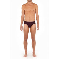 HOM-HO1 Tencel Soft Mini Brief, Burgundy-UNDERU