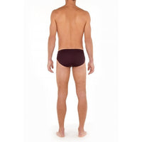HOM-HO1 Tencel Soft Mini Brief, Burgundy-UNDERU