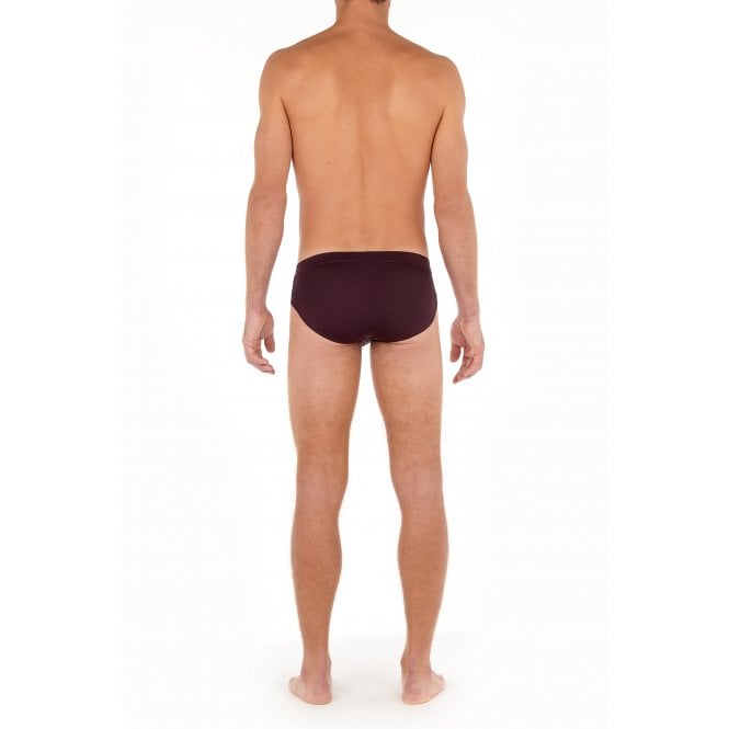 HOM-HO1 Tencel Soft Mini Brief, Burgundy-UNDERU