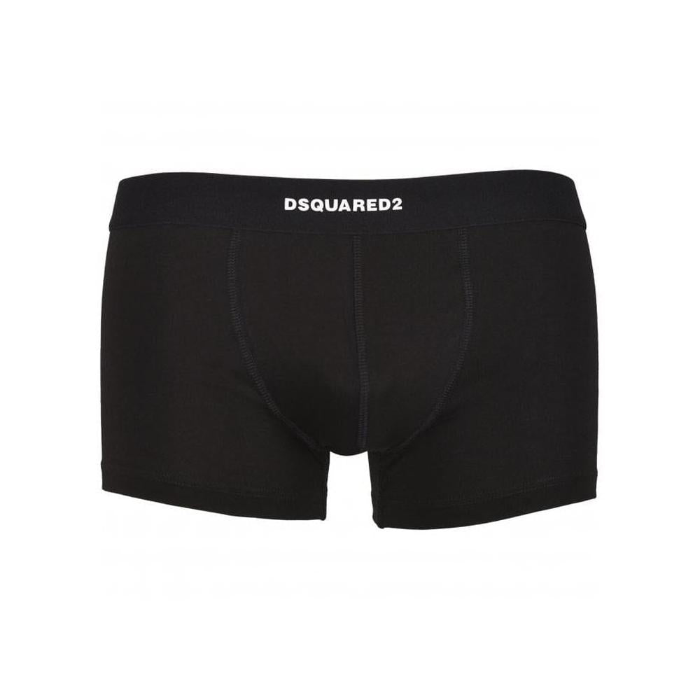 DSquared2-Logo Waistband Boxer Trunk, Black-UNDERU