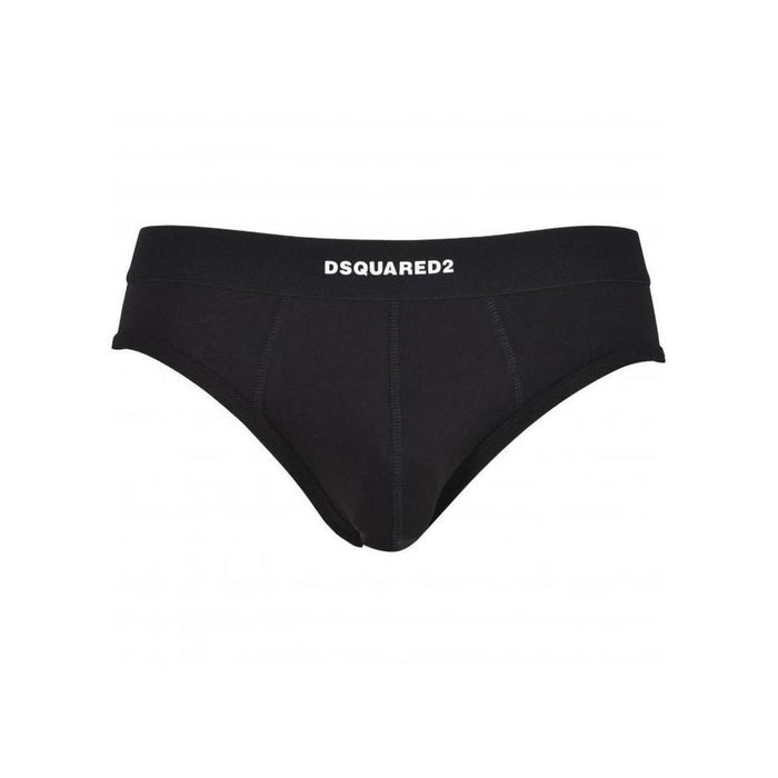 DSquared2-Logo Waistband Brief, Black-UNDERU