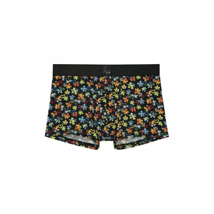 HOM-Vincent Bardou Puzzed Love Boxer Trunk, Black/multi-UNDERU